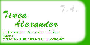 timea alexander business card